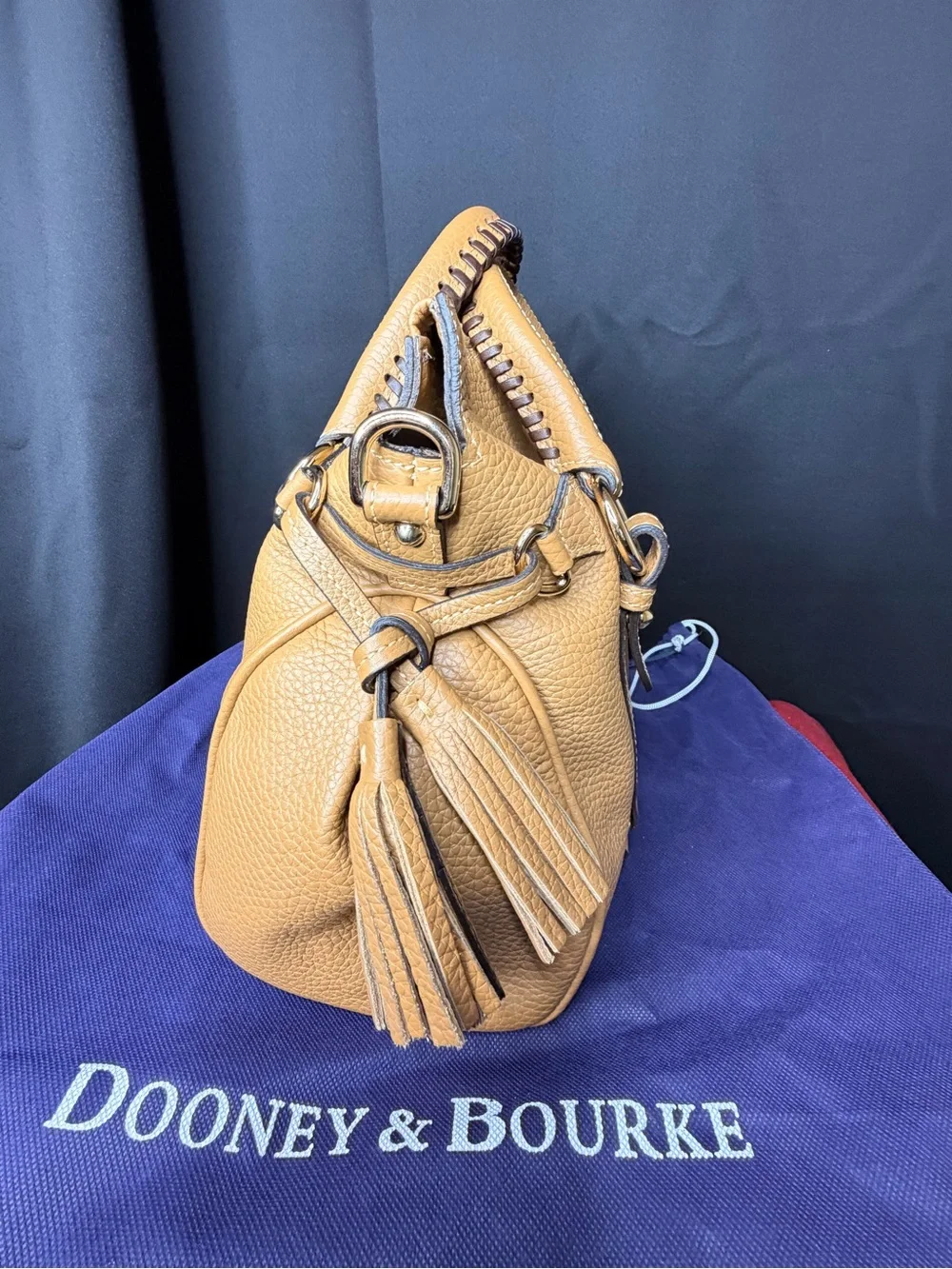 Dooney & Bourke Toffee Pebbled Leather Florentine Satchel